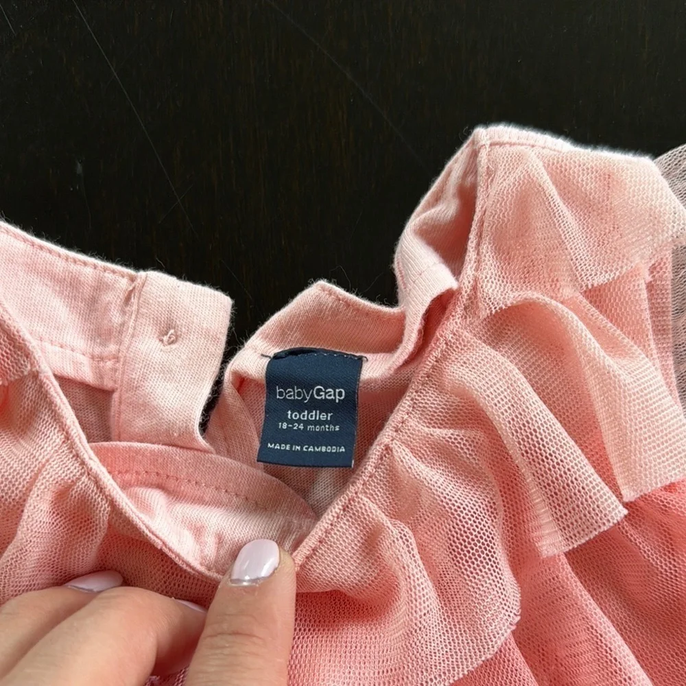 GAP Pink Ruffle Toddler Dress